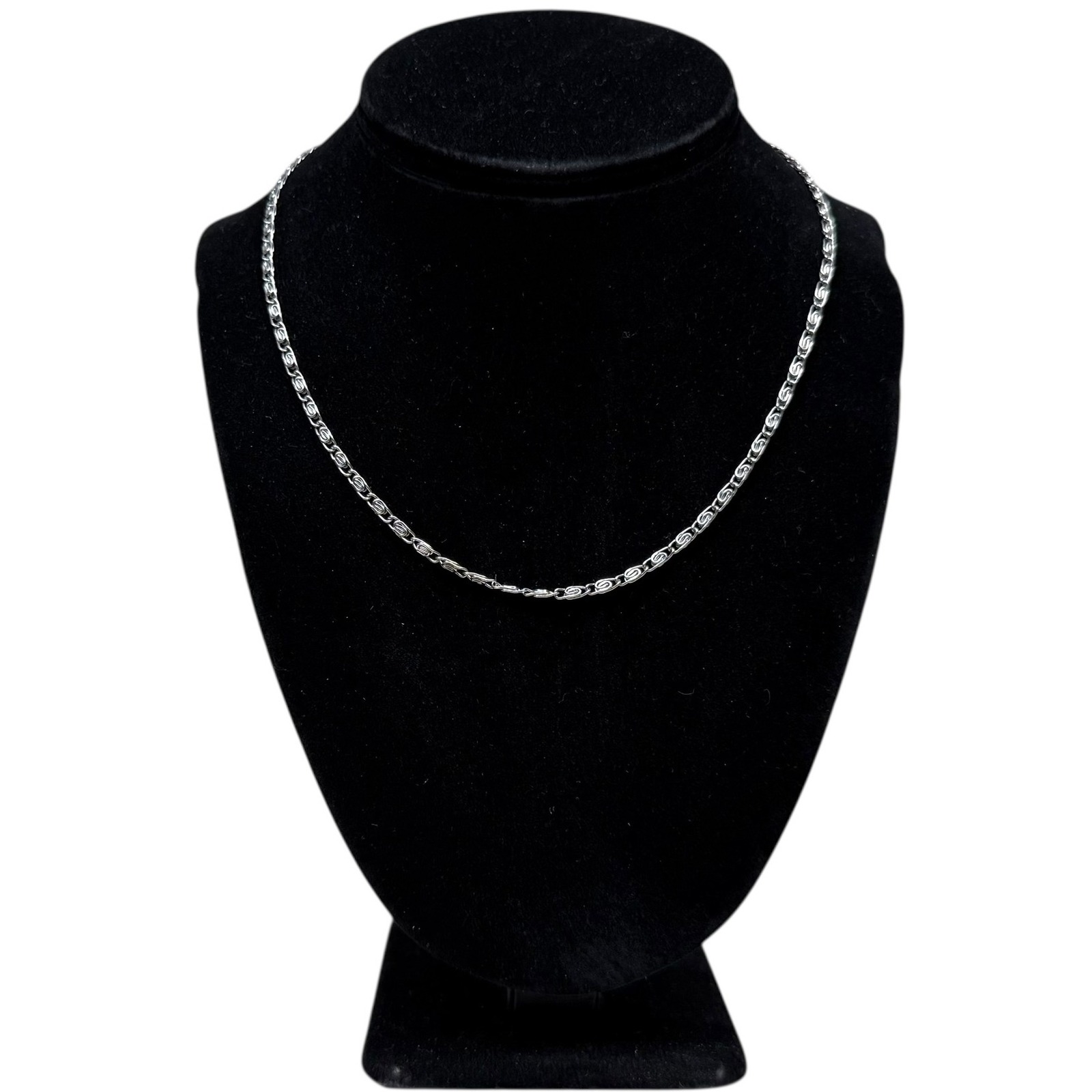 Womens Silver Tone Lumachina Chain Link Necklace Fashion Jewelry 85 In L 14$